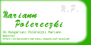 mariann polereczki business card